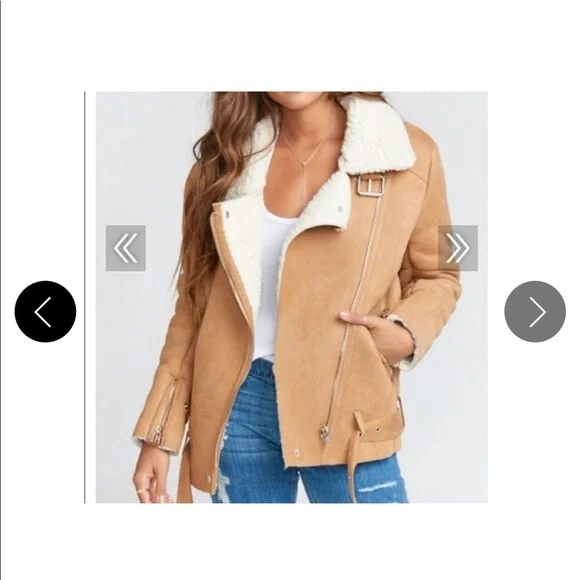Show Me Your Mumu suede and Sherpa jacket - Picture 1 of 8